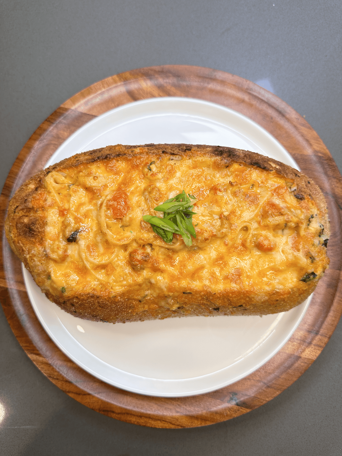 Creole Crawfish Pasta Bread Bowls