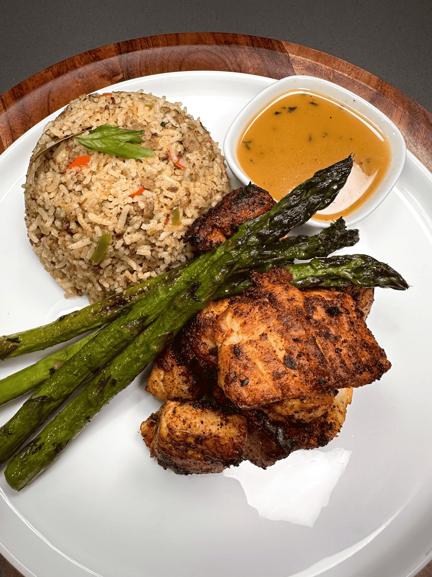 Honey Garlic Blackened Salmon Bites