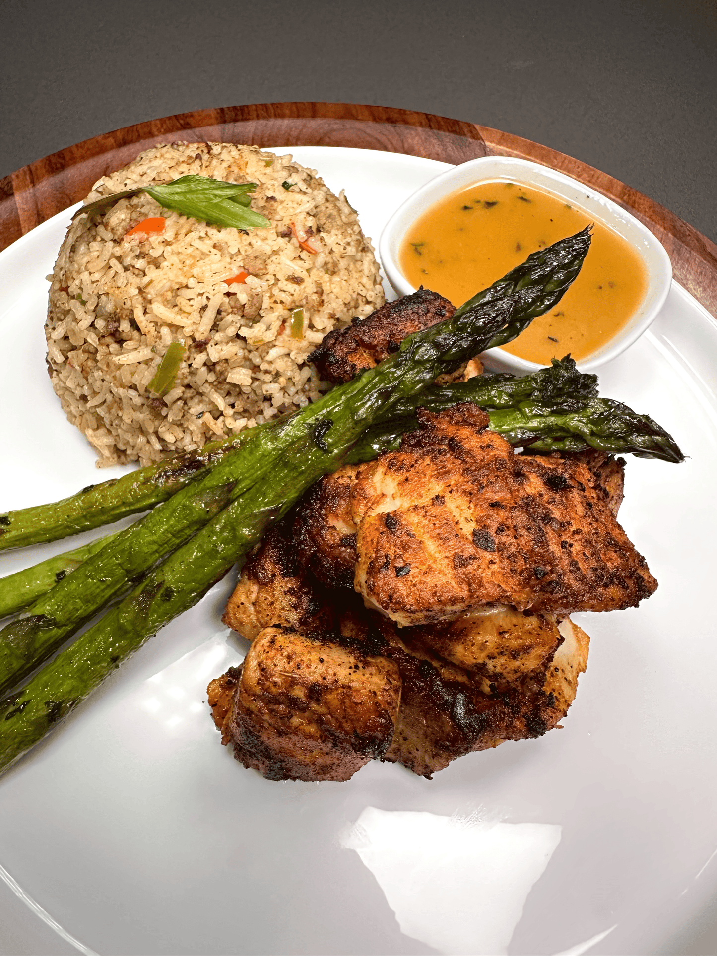 Honey Garlic Blackened Salmon Bites